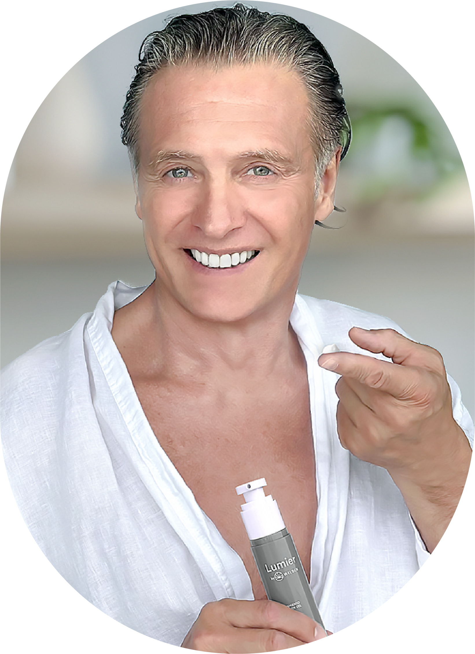 Gel hidratante facial Lumier para hombre